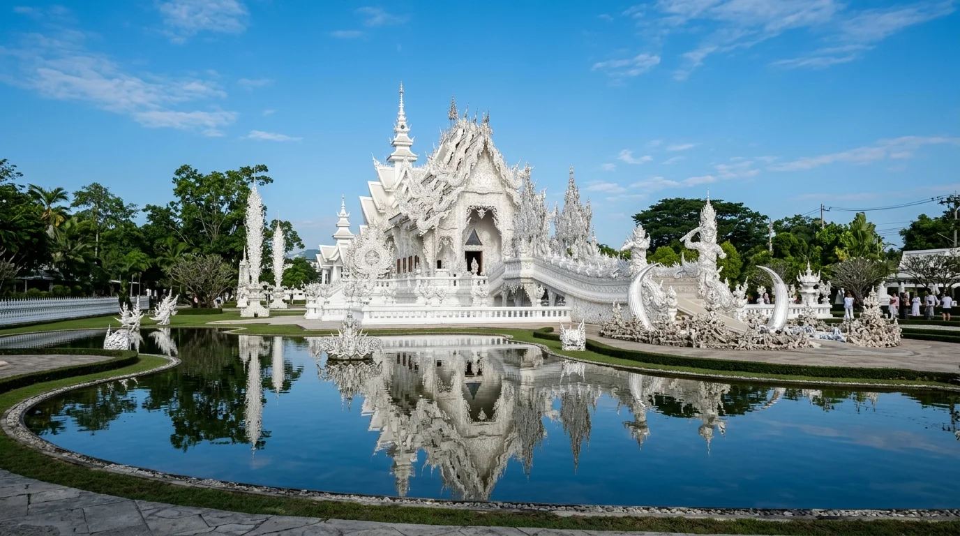 Wat Rong Khun White Temple in Chiang Rai private tour Her Chiang Mai