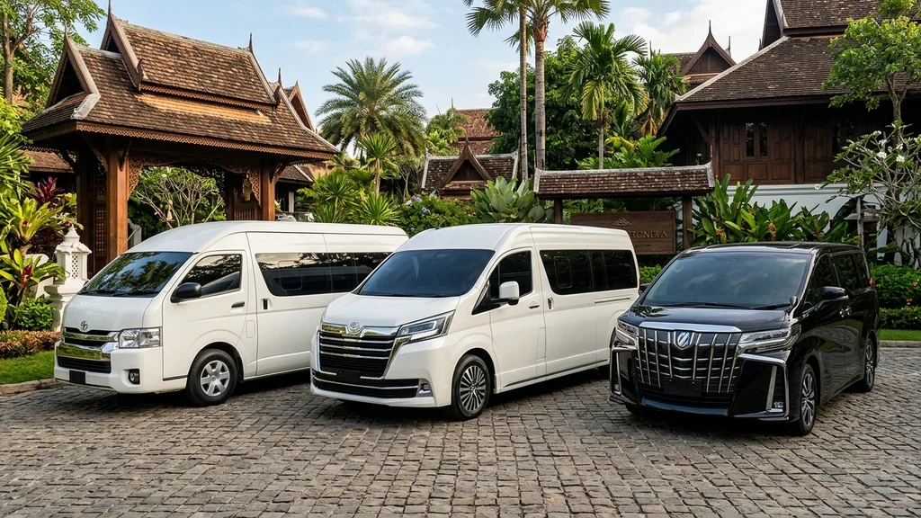 Toyota Commuter Standard & Long Nose with Toyota Alphard VIP Van Private Chauffeur Chiang Mai